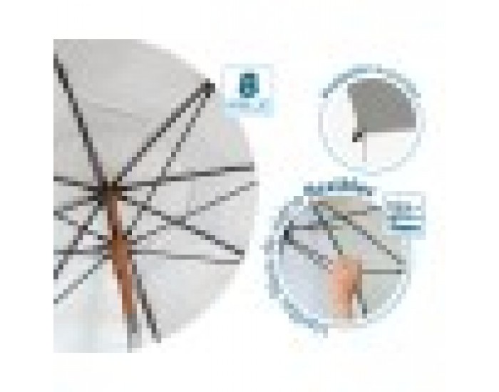 Плажен чадър Сив Ø 180 cm SPF50+ Boho