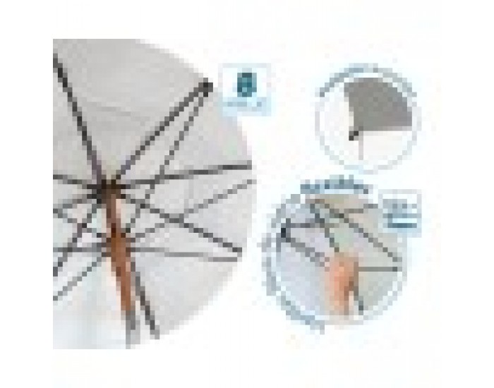 Плажен чадър Сив Ø 200 cm SPF50+ Boho Плажен чадър Сив Ø 200 cm SPF50+ Boho