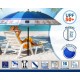 Плажен чадър Син Ø 220 cm SPF50+ Котва Плажен чадър Син Ø 220 cm SPF50+ Котва