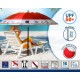 Плажен чадър Червен Ø 220 cm SPF50+ Котва