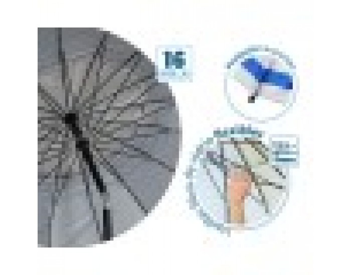 Плажен чадър Син Ø 240 cm SPF50+ Котва