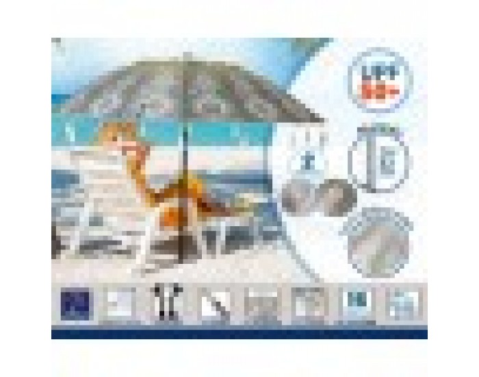 Плажен чадър Ø 240 cm SPF50+ Ориенталски Плажен чадър Ø 240 cm SPF50+ Ориенталски
