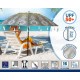 Плажен чадър Сив Ø 220 cm SPF50+ Boho Плажен чадър Сив Ø 220 cm SPF50+ Boho