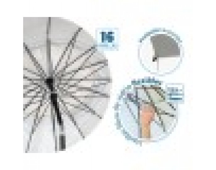 Плажен чадър Сив Ø 240 cm SPF50+ Boho