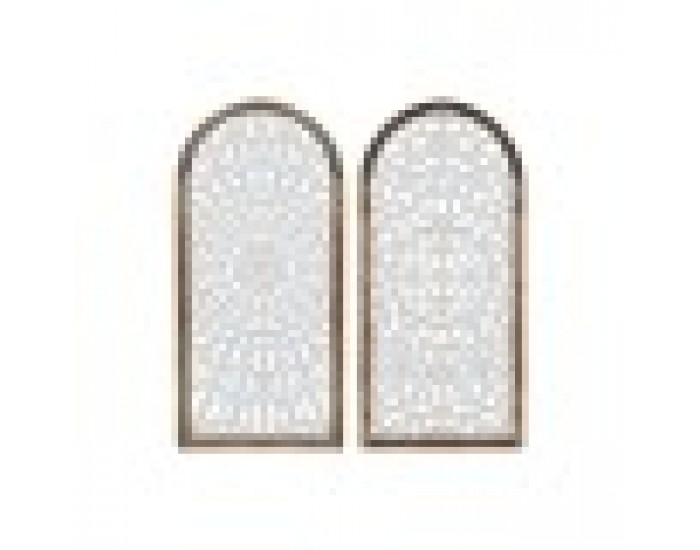 Декорация за стена Home ESPRIT Бял Естествен Mandala Арабин 45 x 3,3 x 95 cm (2 броя)