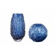 Ваза Home ESPRIT Син Кристал Модерен 21,5 x 21,5 x 19 cm Ваза Home ESPRIT Син Кристал Модерен 21,5 x 21,5 x 19 cm
