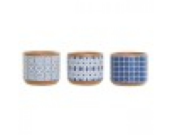 Саксия Home ESPRIT Син Бял Цимент 12 x 12 x 10,5 cm (3 броя) Саксия Home ESPRIT Син Бял Цимент 12 x 12 x 10,5 cm (3 броя)