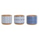 Саксия Home ESPRIT Син Бял Цимент 12 x 12 x 10,5 cm (3 броя) Саксия Home ESPRIT Син Бял Цимент 12 x 12 x 10,5 cm (3 броя)