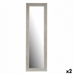 Стенно огледало Бял Дървен Cтъкло 45,5 x 135,5 x 2 cm (2 броя) - Тоалетки и Огледала