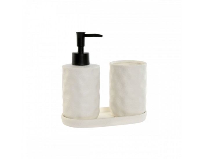 Комплект за Баня Home ESPRIT Бял ABS Dolomite 17,5 x 9,5 x 18 cm 3 Части Комплект за Баня Home ESPRIT Бял ABS Dolomite 17,5 x 9,5 x 18 cm 3 Части
