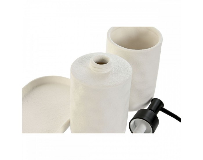 Комплект за Баня Home ESPRIT Бял ABS Dolomite 17,5 x 9,5 x 18 cm 3 Части Комплект за Баня Home ESPRIT Бял ABS Dolomite 17,5 x 9,5 x 18 cm 3 Части