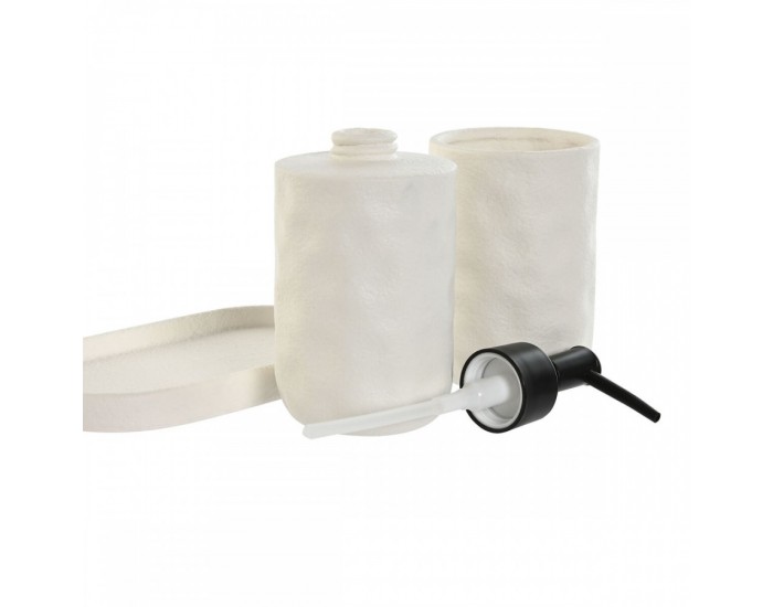 Комплект за Баня Home ESPRIT Бял ABS Dolomite 17,5 x 9,5 x 18 cm 3 Части Комплект за Баня Home ESPRIT Бял ABS Dolomite 17,5 x 9,5 x 18 cm 3 Части