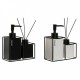 Комплект за Баня Home ESPRIT Бял Черен Метал Dolomite 14,5 x 8 x 17 cm 2 Части (2 броя)