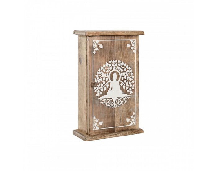 Шкаф за ключове Home ESPRIT Бял Естествен 18 x 7,5 x 28 cm Шкаф за ключове Home ESPRIT Бял Естествен 18 x 7,5 x 28 cm