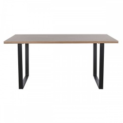 Трапезна маса Home ESPRIT Кафяв Черен Желязо Дървен MDF 160 x 90 x 75 cm - Комплекти маси и столове