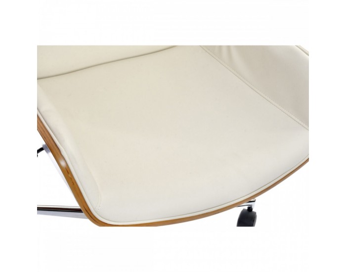 Офис стол DKD Home Decor Кафяв Сметана Сребрист 60 x 65,5 x 118 cm