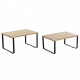 Рафтове Home ESPRIT Метал Бамбук 30 x 19,5 x 15,5 cm 2 Части