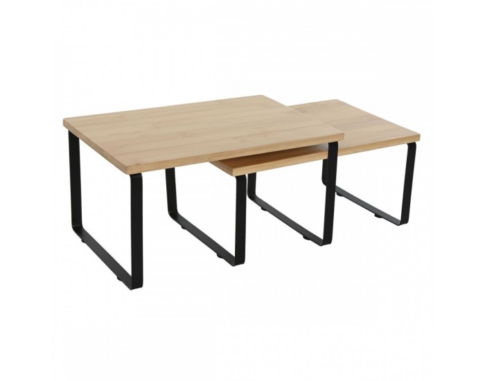 Рафтове Home ESPRIT Метал Бамбук 30 x 19,5 x 15,5 cm 2 Части