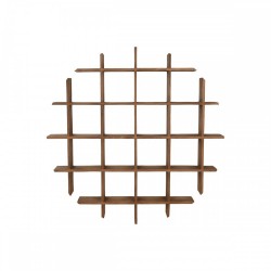 Лавица Home ESPRIT тиково дърво 120 x 15 x 120 cm - Етажерки