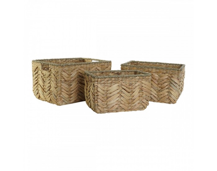 Игра на Кошници Home ESPRIT Естествен Морска трева Естествено влакно Boho (3 Части)