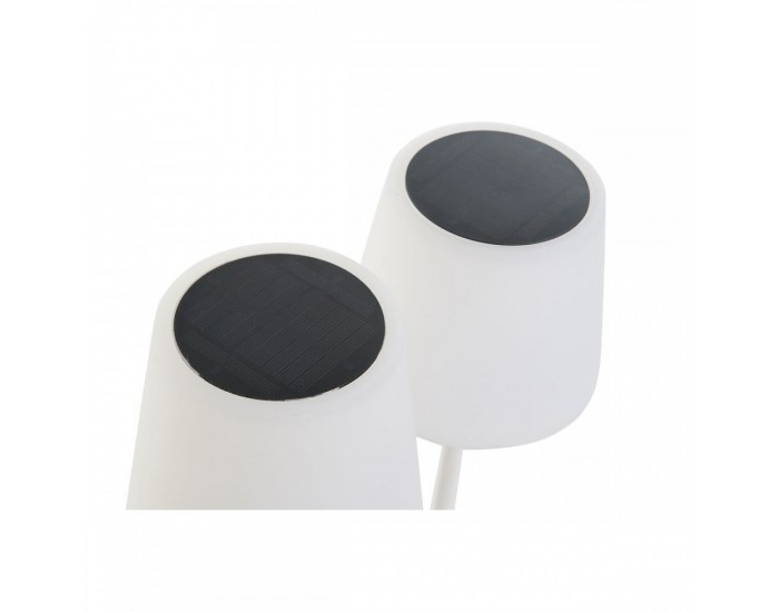 Слънчева лампа Home ESPRIT Бял Черен 15 x 15 x 40 cm Слънчева лампа Home ESPRIT Бял Черен 15 x 15 x 40 cm