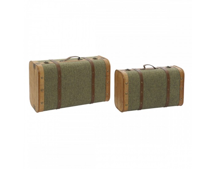 Комплект сандъци Home ESPRIT Зелен Дървен Пластно Тропически 60 x 24 x 38 cm Комплект сандъци Home ESPRIT Зелен Дървен Пластно Тропически 60 x 24 x 38 cm
