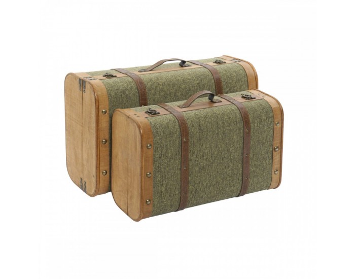 Комплект сандъци Home ESPRIT Зелен Дървен Пластно Тропически 60 x 24 x 38 cm Комплект сандъци Home ESPRIT Зелен Дървен Пластно Тропически 60 x 24 x 38 cm