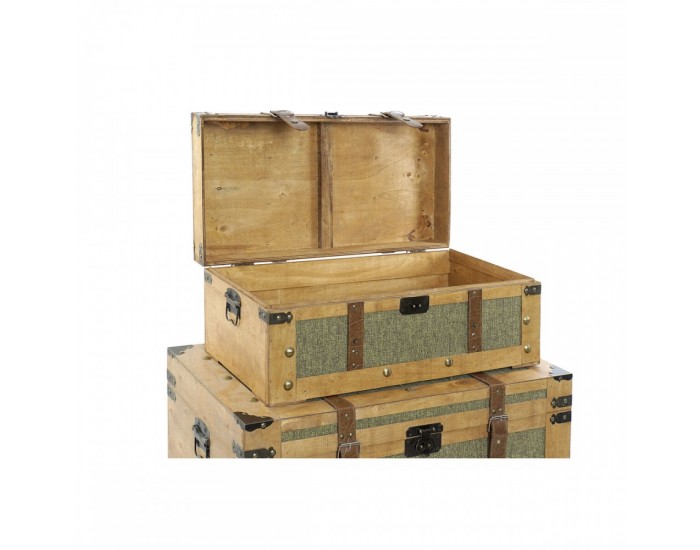 Комплект сандъци Home ESPRIT Зелен Дървен Пластно Тропически 81 x 50 x 45 cm (3 броя) Комплект сандъци Home ESPRIT Зелен Дървен Пластно Тропически 81 x 50 x 45 cm (3 броя)