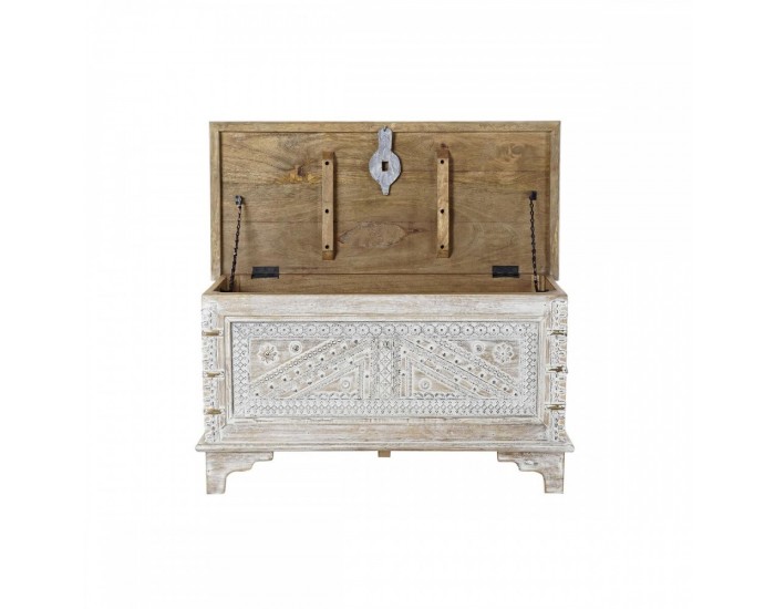 Ракла DKD Home Decor Бял Месинг Дърво манго (88 x 40 x 45 cm) Ракла DKD Home Decor Бял Месинг Дърво манго (88 x 40 x 45 cm)