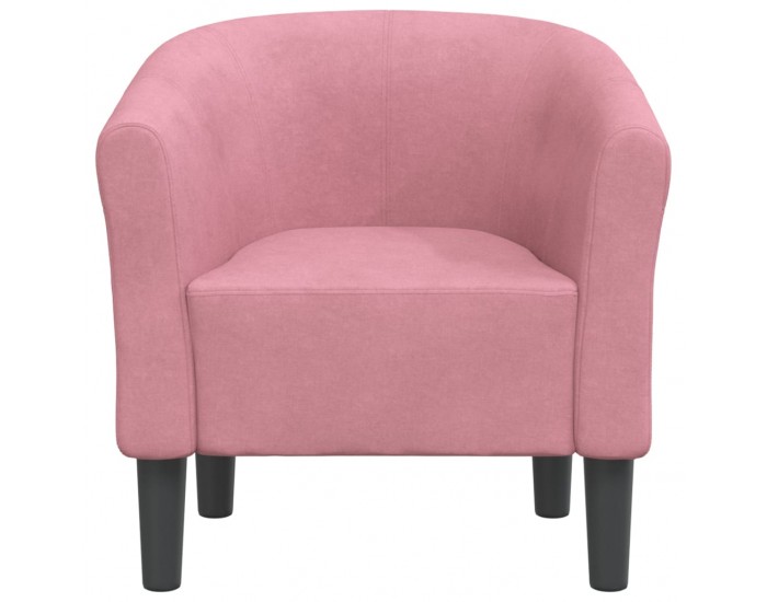 Sonata H Объл фотьойл, розов, кадифе