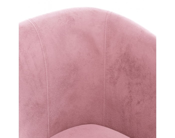 Sonata H Объл фотьойл, розов, кадифе