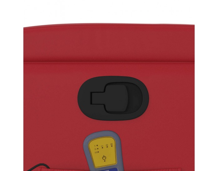 Sonata H Изправящ масажен реклайнер стол, червен, изкуствена кожа