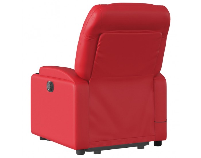 Sonata H Изправящ масажен реклайнер стол, червен, изкуствена кожа