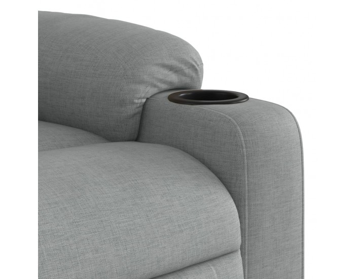 Sonata H Електрически изправящ реклайнер стол, светлосив, текстил