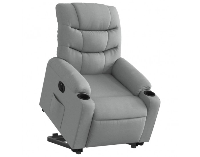 Sonata H Електрически изправящ реклайнер стол, светлосив, текстил