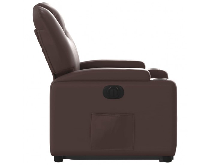 Sonata H Електрически изправящ реклайнер стол, кафяв, изкуствена кожа