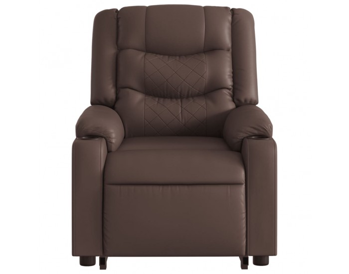 Sonata H Електрически изправящ масажен реклайнер стол, кафяв, еко кожа