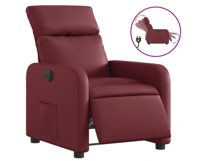 Sonata H Електрически наклоняем стол, виненочервен, изкуствена кожа