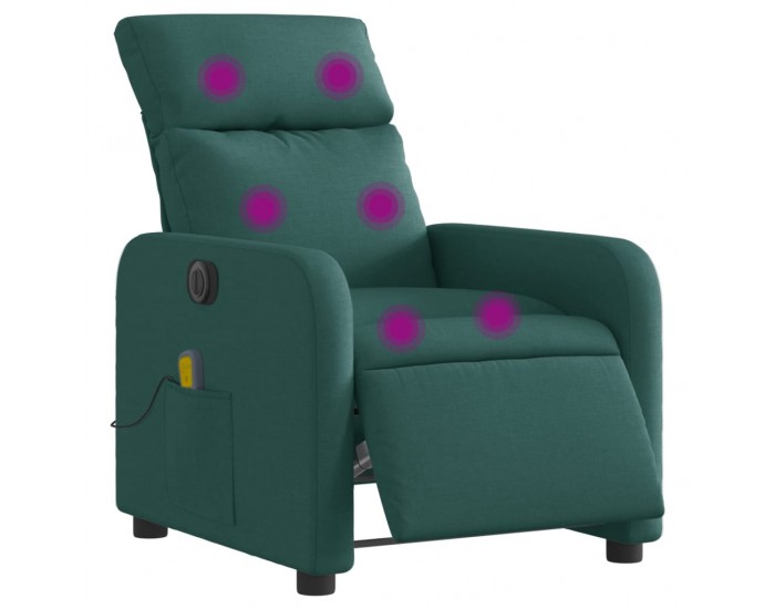 Sonata H Електрически масажен наклоняем стол, тъмнозелен, текстил