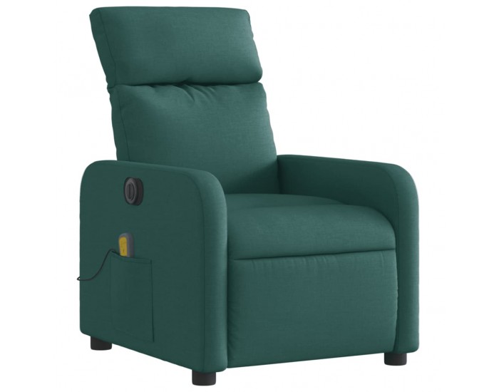 Sonata H Електрически масажен наклоняем стол, тъмнозелен, текстил