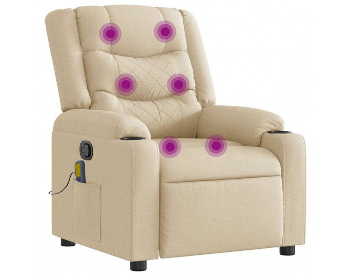 Sonata H Масажен наклоняем стол, кремав, текстил