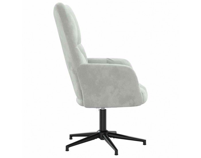 Sonata H Релакс стол, светлосив, кадифе