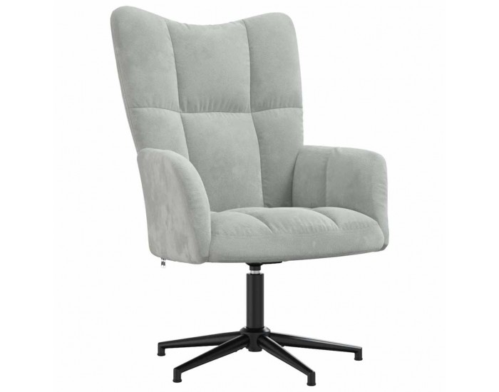 Sonata H Релакс стол, светлосив, кадифе