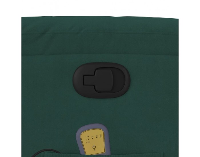 Sonata H Изправящ масажен реклайнер стол, тъмнозелена, кадифе