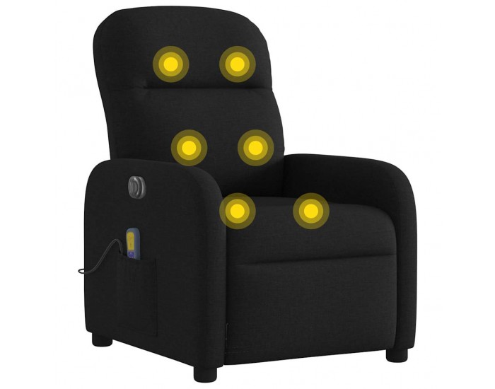 Sonata H Електрически масажен наклоняем стол, черен, текстил