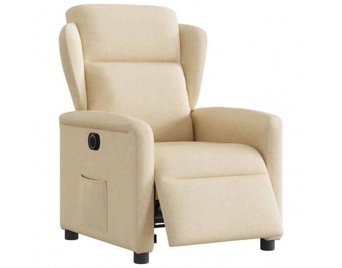 Sonata H Електрически стол реклайнер , кремав, текстил