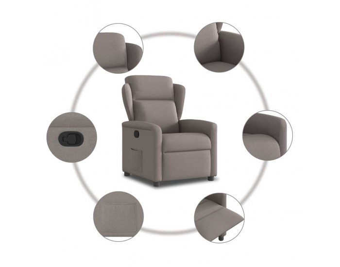 Sonata H Наклоняем стол, таупе, текстил