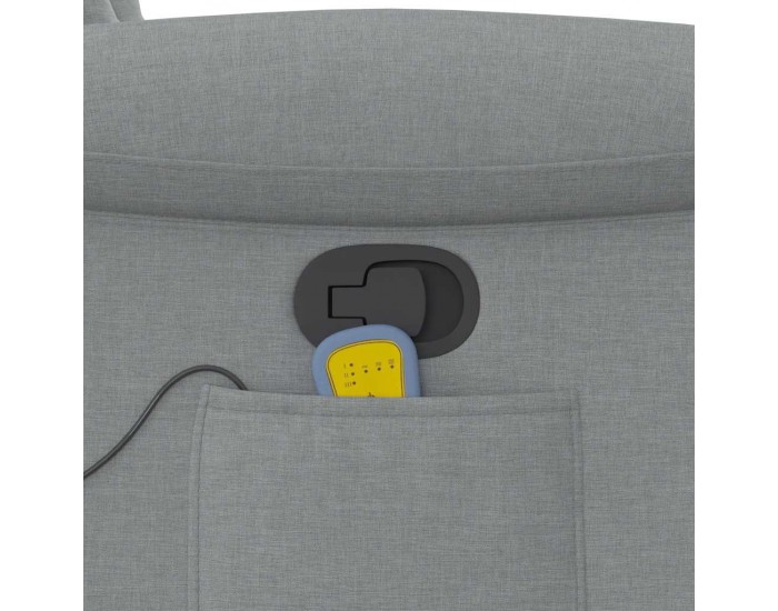 Sonata H Масажен реклайнер стол, светлосив, текстил