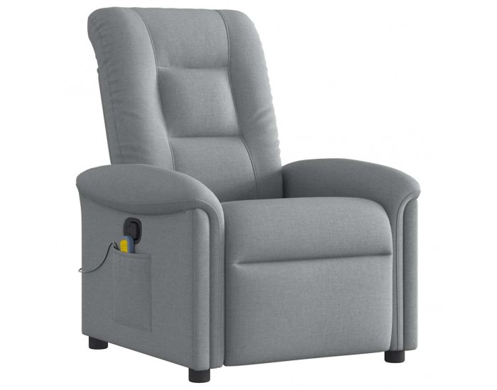 Sonata H Масажен реклайнер стол, светлосив, текстил