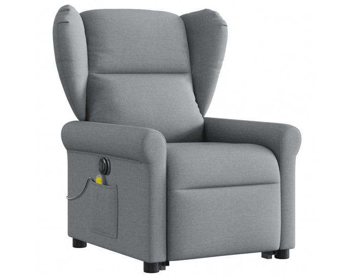 Sonata H Електрически изправящ масажен реклайнер стол светлосив текстил